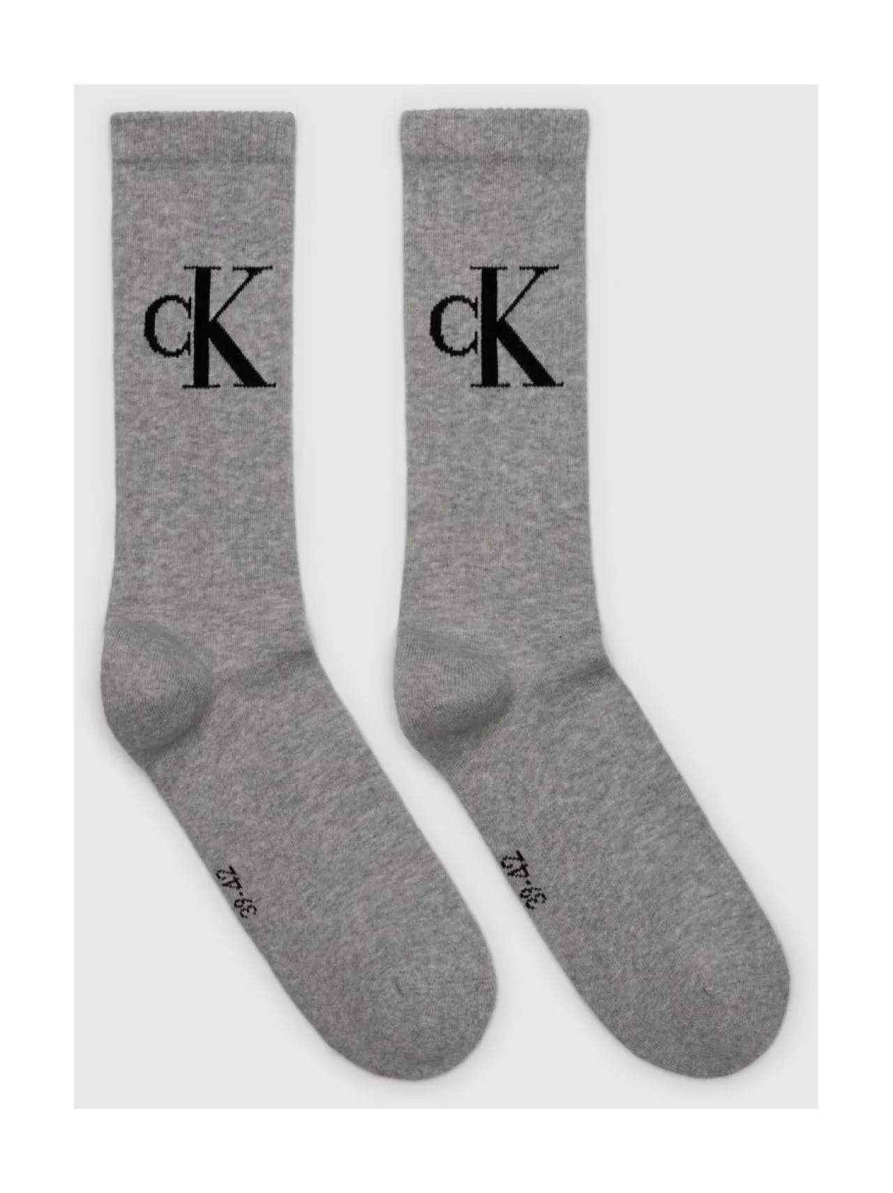 Sukat<Calvin Klein CKJ Monogram -sukat 2-pack 003 LIGHT GREY MELANGE