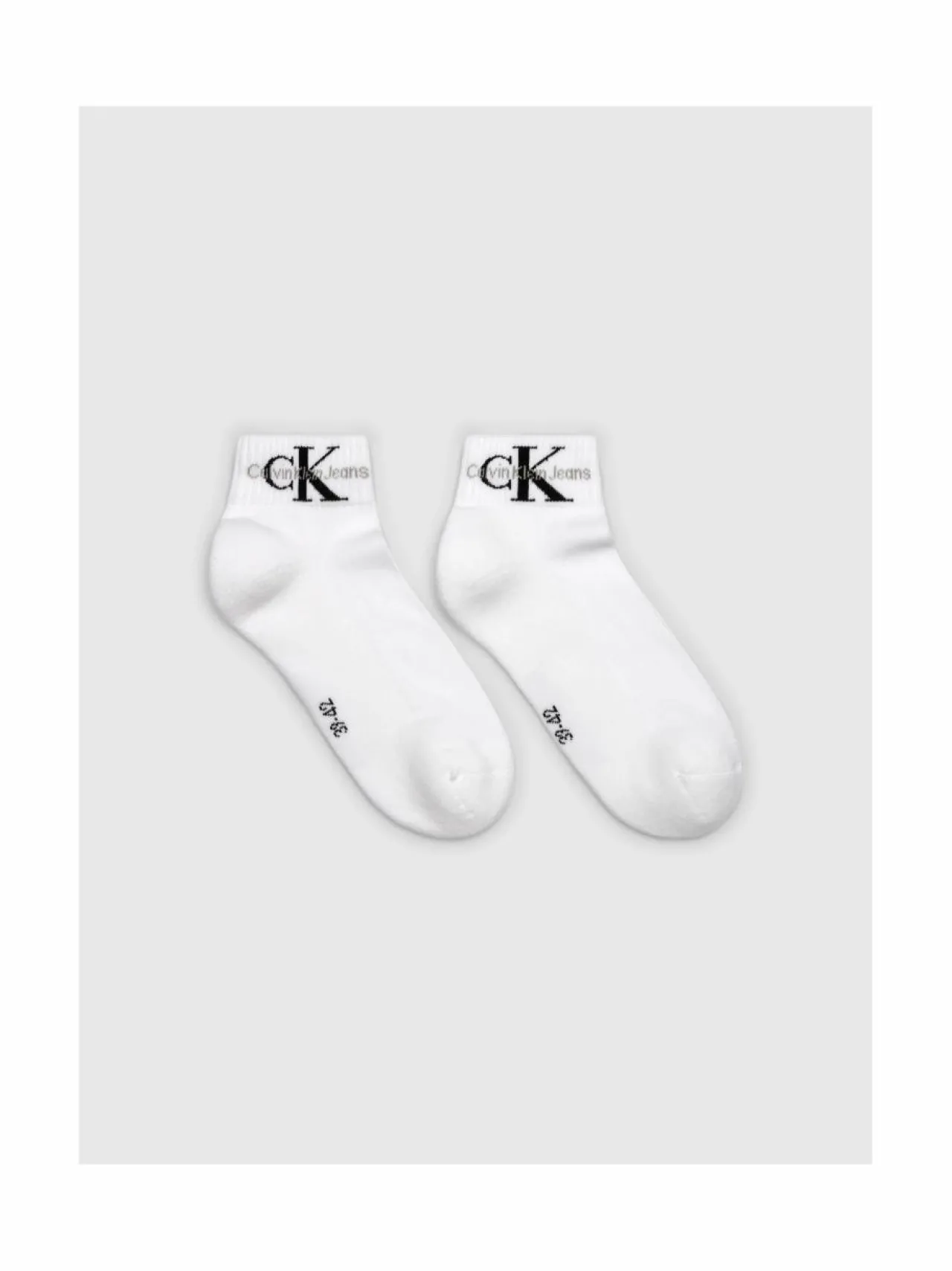 Sukat<Calvin Klein CKJ Monogram -sukat 2-pack 002 WHITE
