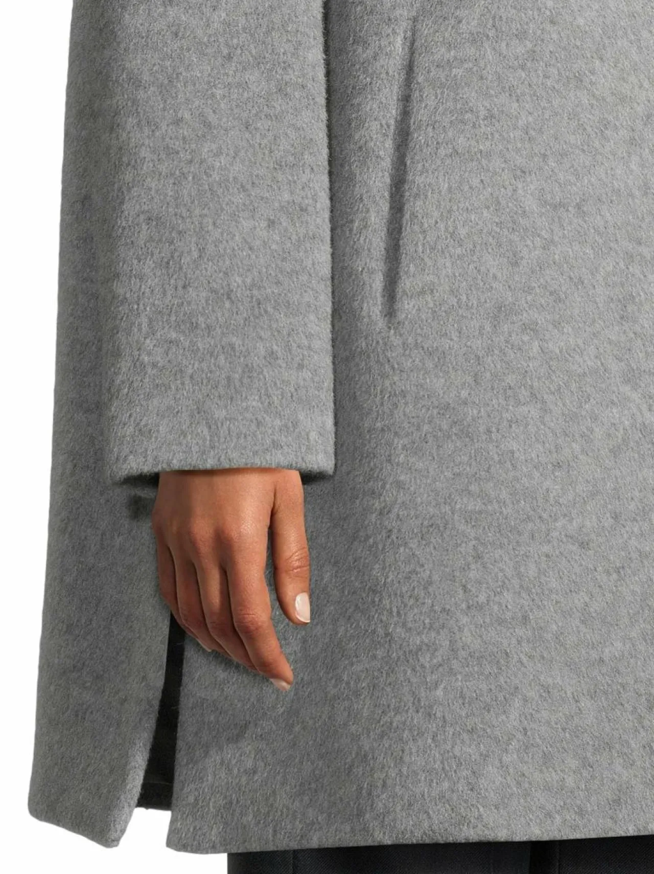 Takit<Cinzia Rocca Icons Classic Stand Collar -villakangastakki 03 GREY