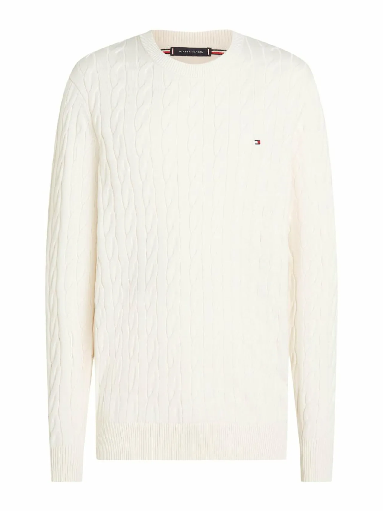 Neuleet<Tommy Hilfiger Classic-palmikkoneule Z00 IVORY PETAL
