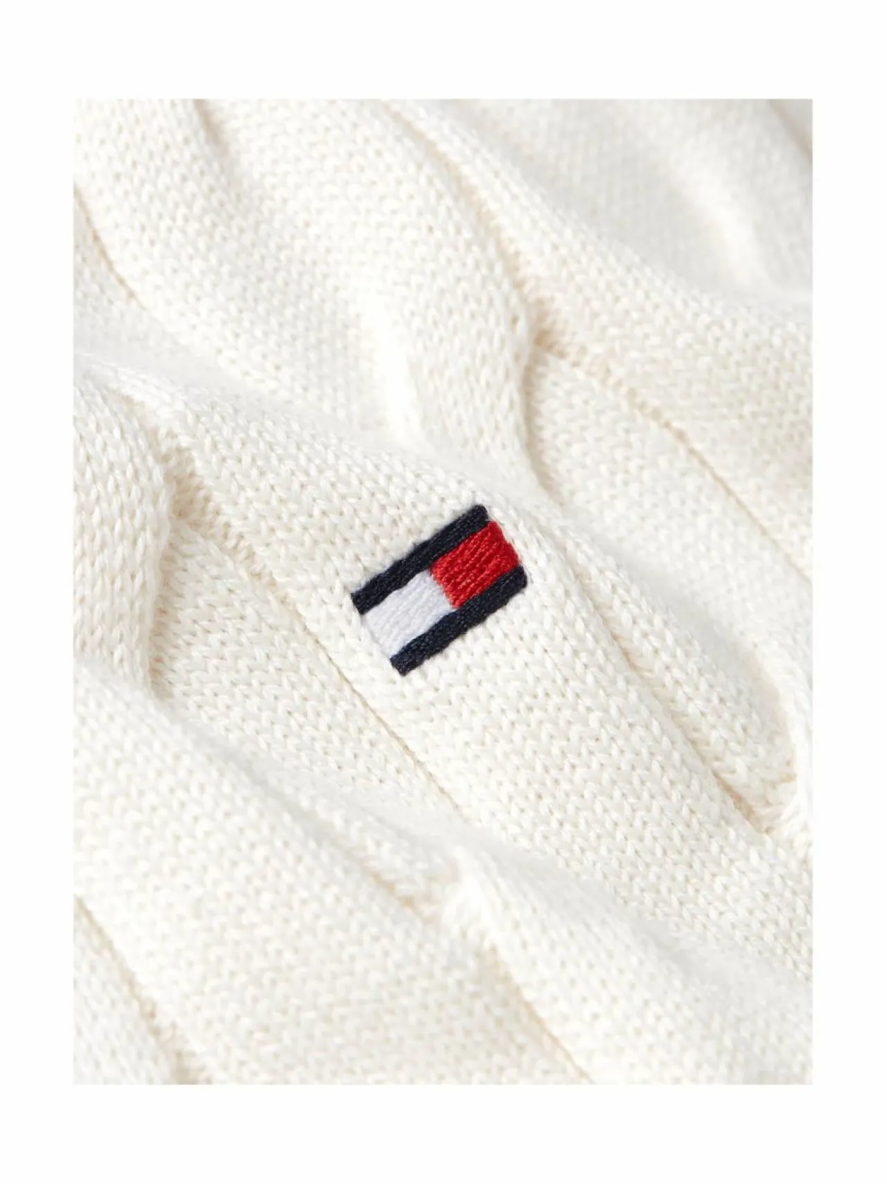 Neuleet<Tommy Hilfiger Classic-palmikkoneule Z00 IVORY PETAL
