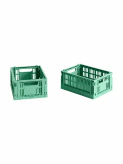 Säilytys<HAY Colour Crate Mini -korit 2 kpl GREEN