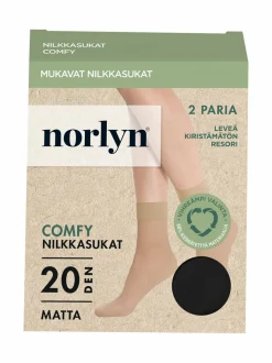 Norlyn Comfy Matt 20 den -nilkkasukat 2-pack^ Sukat & Sukkahousut