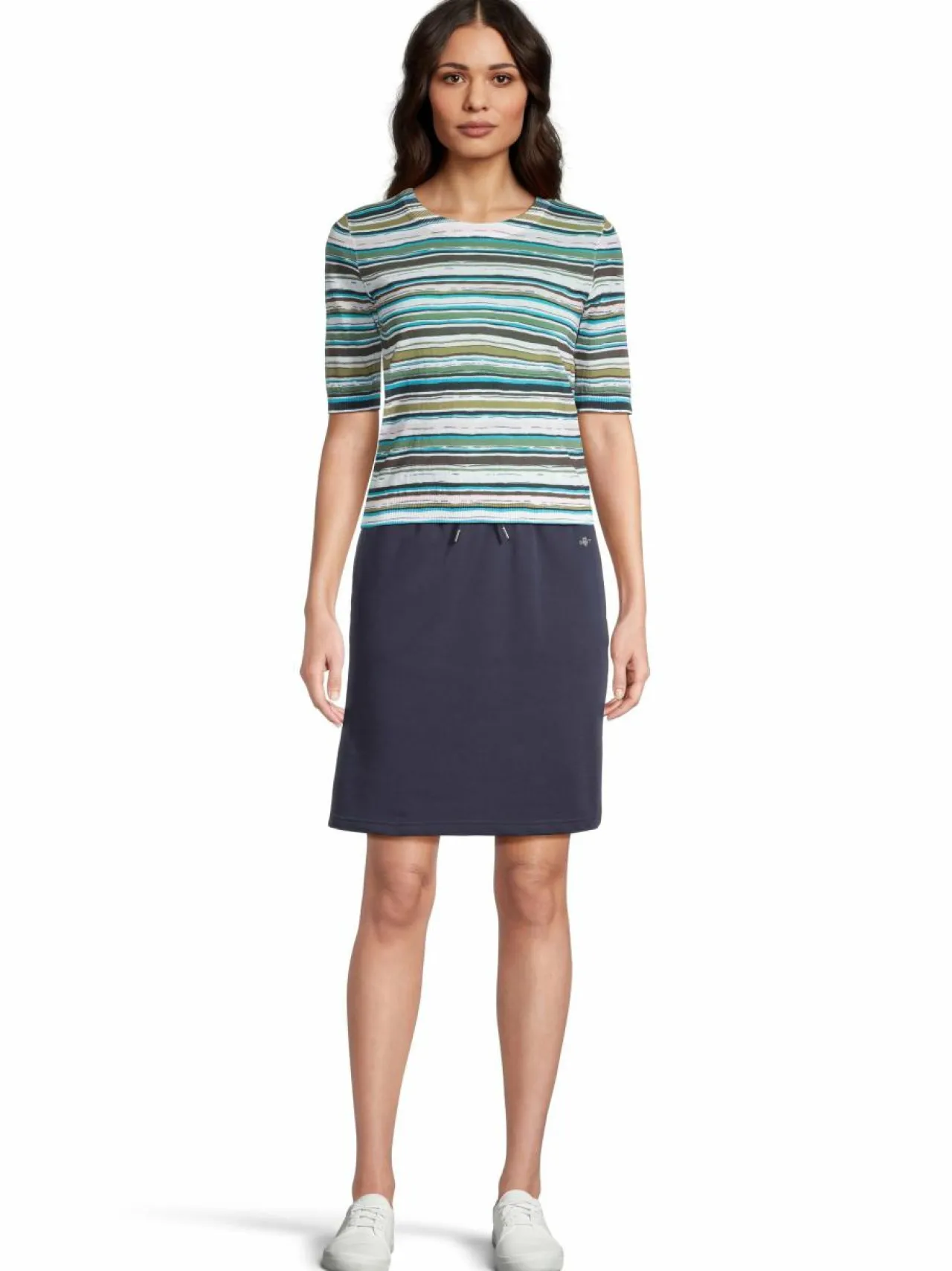Neuleet<Max Mara Studio Comodo-raidallinen neule 004 CREME