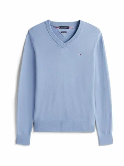 Neuleet<Tommy Hilfiger Cotton Cashmere -neule C2B BRISK BLUE