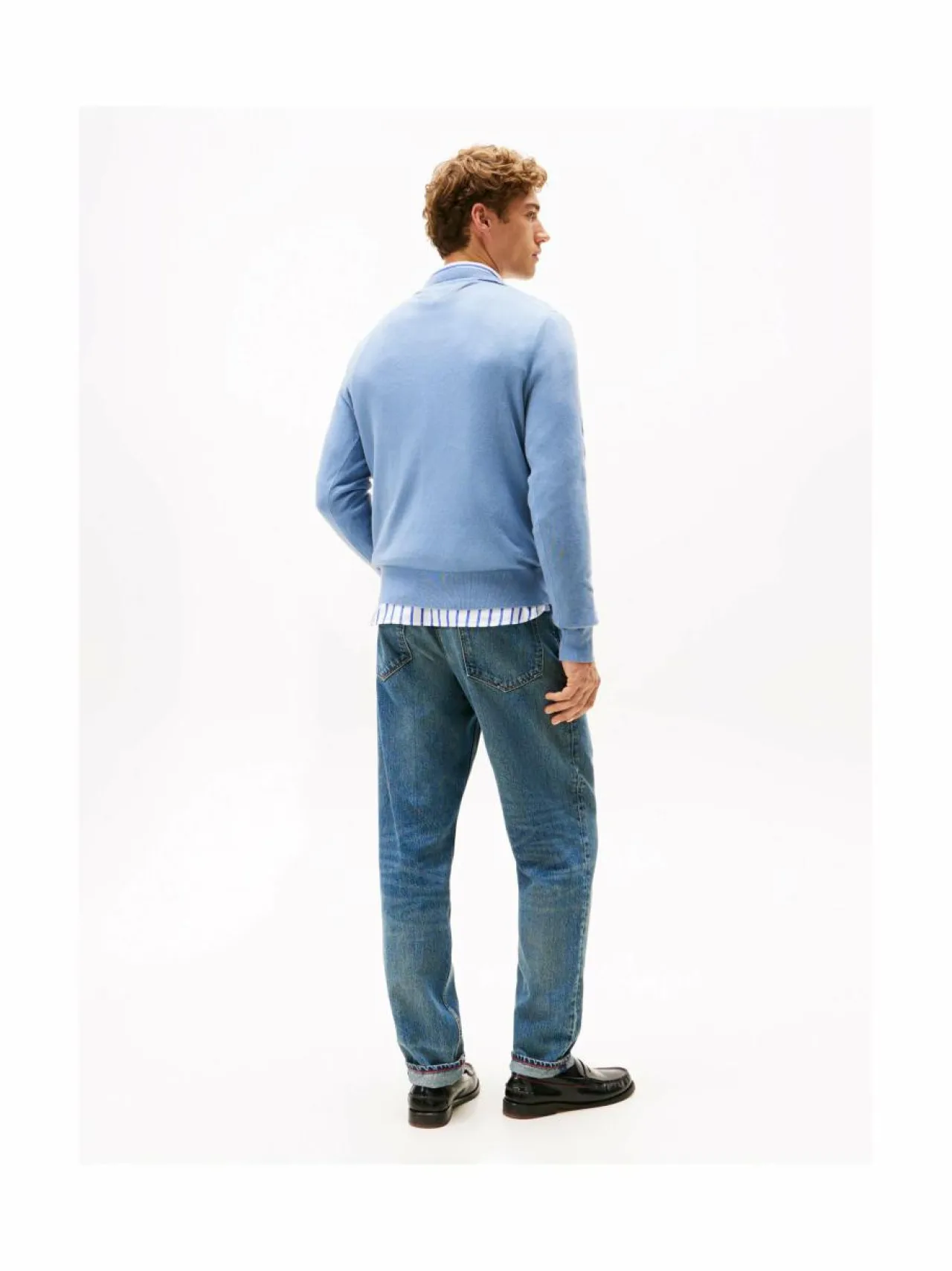 Neuleet<Tommy Hilfiger Cotton Cashmere -neule C2B BRISK BLUE