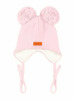 Ulkoiluasusteet<Gugguu Cotton Double Tuft -pipo vauvalle PINK BALL