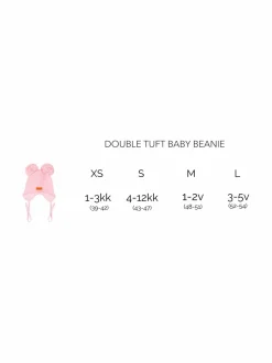 Ulkoiluasusteet<Gugguu Cotton Double Tuft -pipo vauvalle PINK BALL