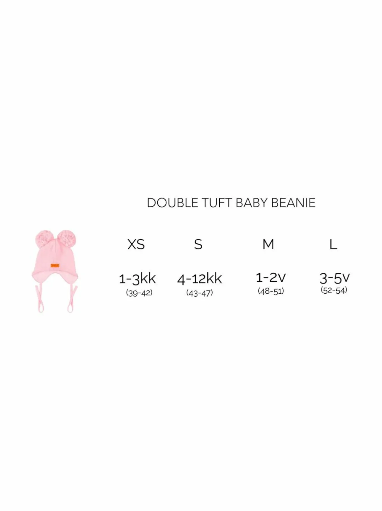 Ulkoiluasusteet<Gugguu Cotton Double Tuft -pipo vauvalle PINK BALL