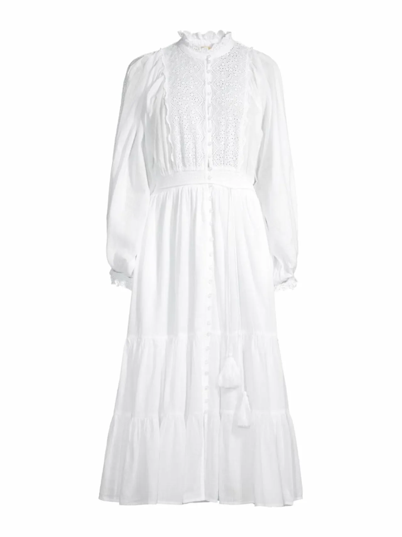 Mekot<by TiMo Cotton Slub -midimekko 001 WHITE