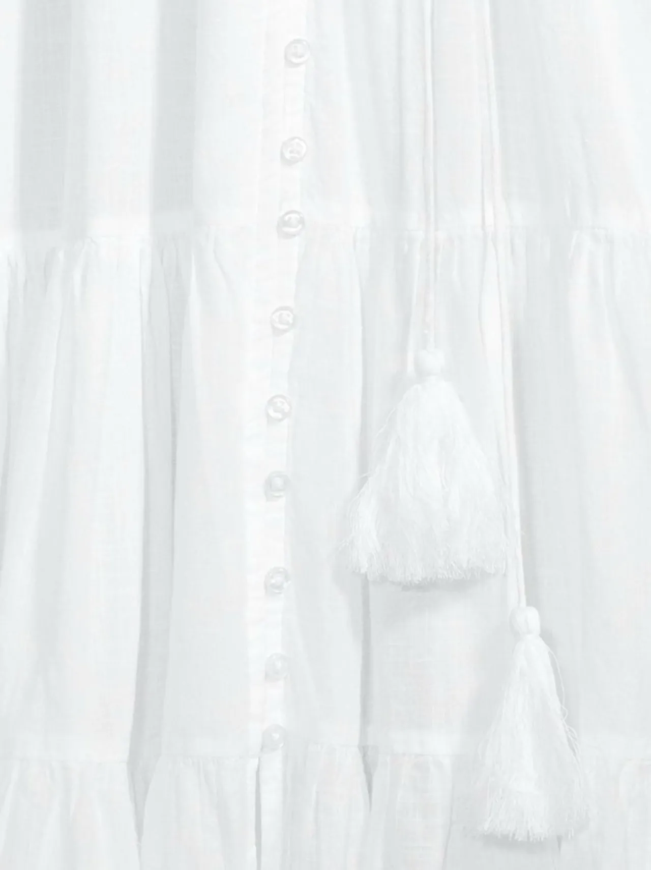 Mekot<by TiMo Cotton Slub -midimekko 001 WHITE