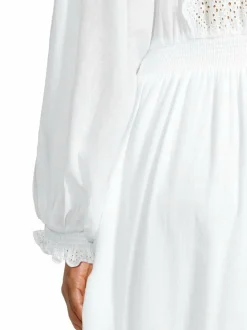 Mekot<by TiMo Cotton Slub -midimekko 001 WHITE