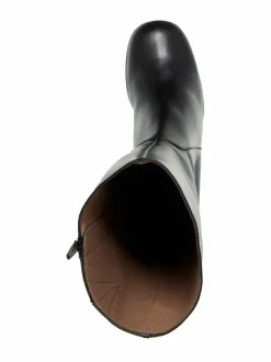Wonders Covered Block Heel Almond Toe -nahkasaappaat^ Saappaat