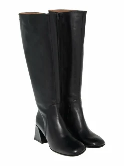 Wonders Covered Block Heel Almond Toe -nahkasaappaat^ Saappaat