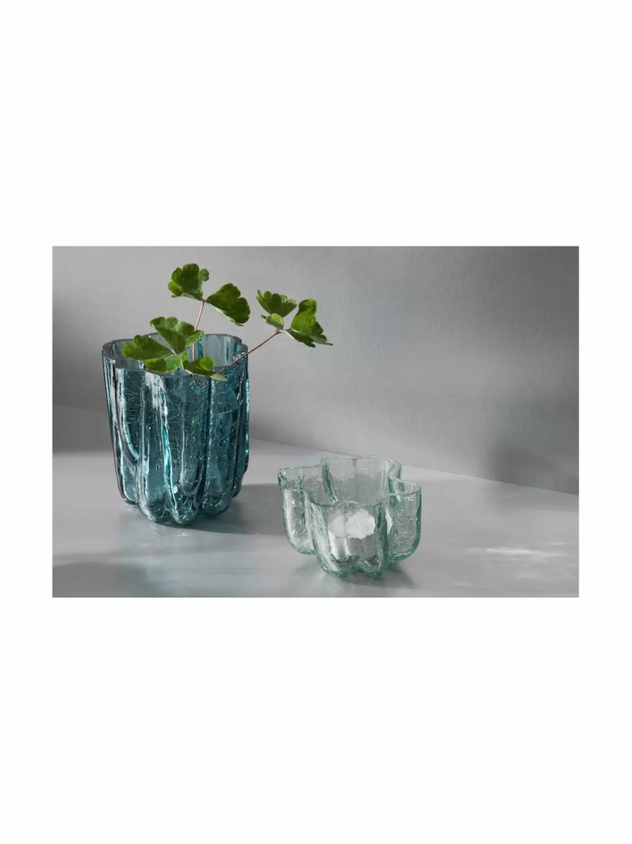 Kynttilät & Lyhdyt<Kosta Boda Crackle Votive Circular - kynttilälyhty CIRCULAR GLASS, FROM GREY TO GREEN