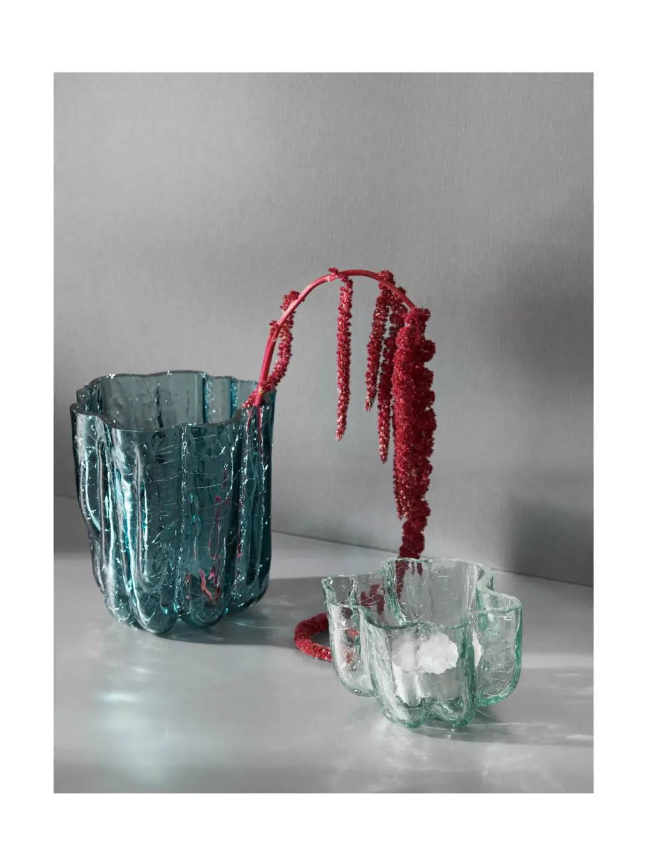 Kynttilät & Lyhdyt<Kosta Boda Crackle Votive Circular - kynttilälyhty CIRCULAR GLASS, FROM GREY TO GREEN