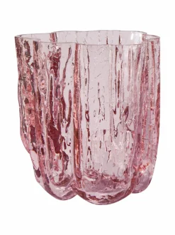 Koriste-Esineet<Kosta Boda Crackle-kristallimaljakko 12,1 cm PINK