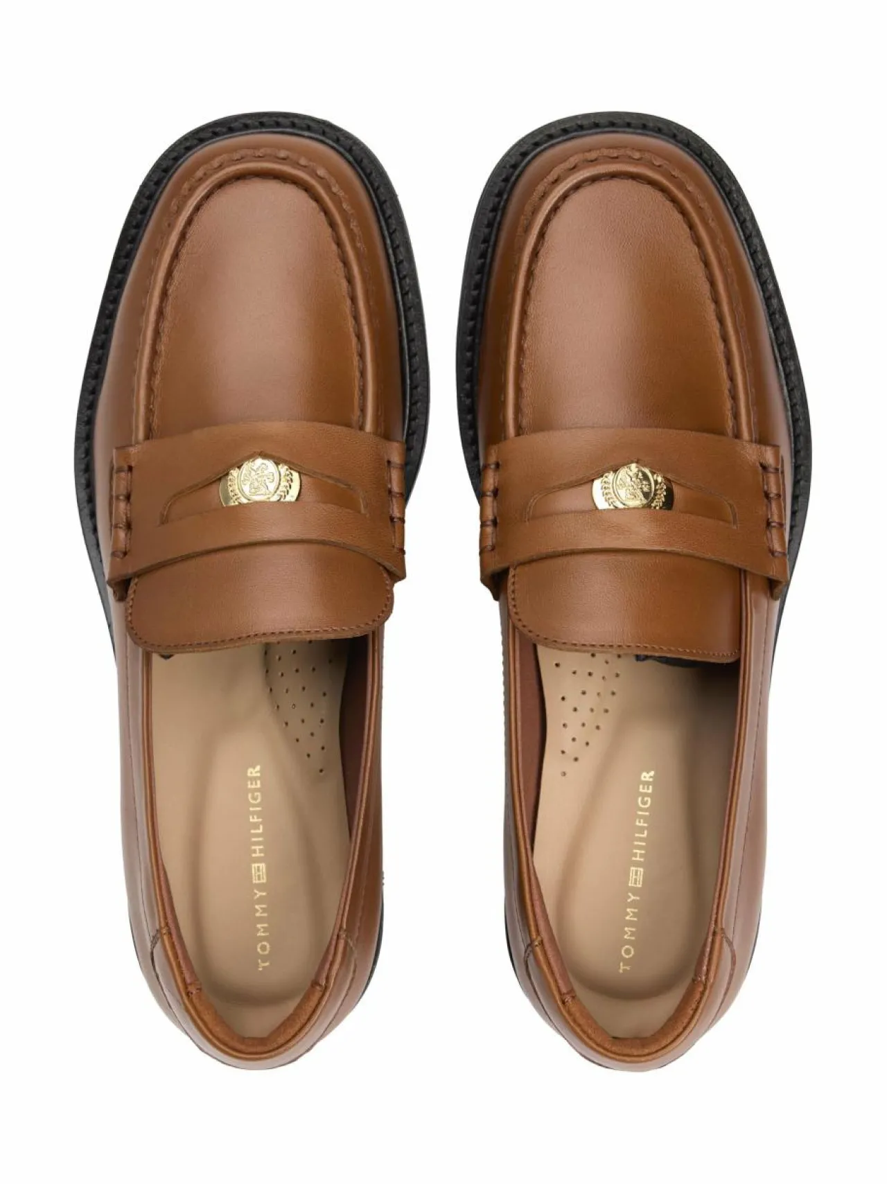 Kävelykengät & Loaferit<Tommy Hilfiger Crest Squarish Penny -loaferit GPA CINNAMON BARK