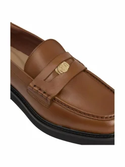 Kävelykengät & Loaferit<Tommy Hilfiger Crest Squarish Penny -loaferit GPA CINNAMON BARK