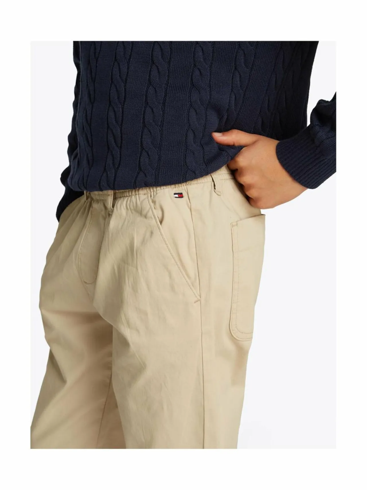 Tommy Hilfiger Crew Neck Cotton Cable Sweater -neule^ Neuleet|Neuleet