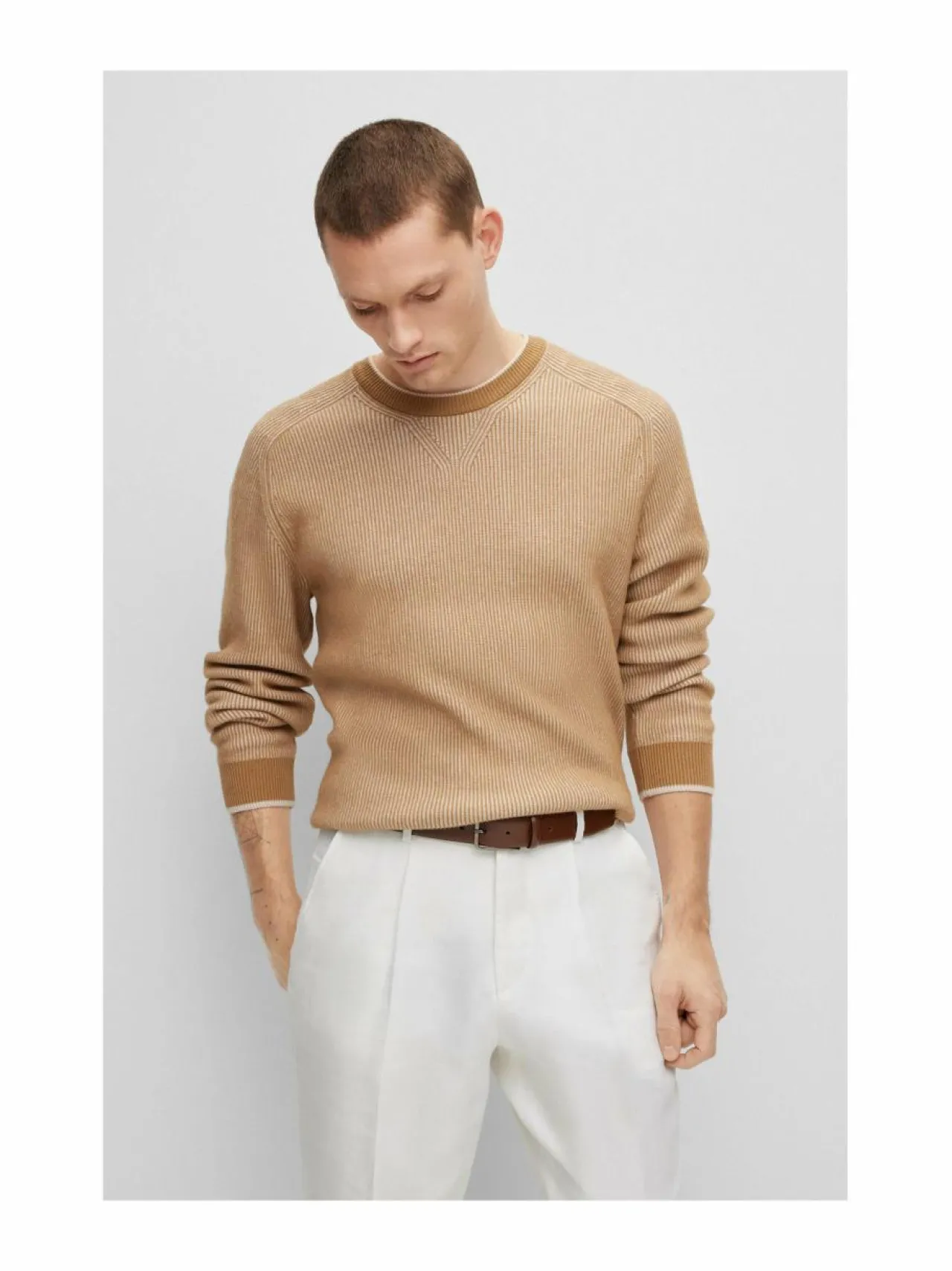 Vyöt<BOSS Crys-nahkavyö 210 MEDIUM BROWN