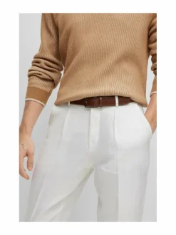 Vyöt<BOSS Crys-nahkavyö 210 MEDIUM BROWN