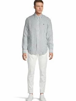 Paidat<Polo Ralph Lauren Cubdppcs-pellavakauluspaita 5138B NEW OLIVE/WHITE
