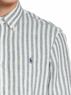 Paidat<Polo Ralph Lauren Cubdppcs-pellavakauluspaita 5138B NEW OLIVE/WHITE