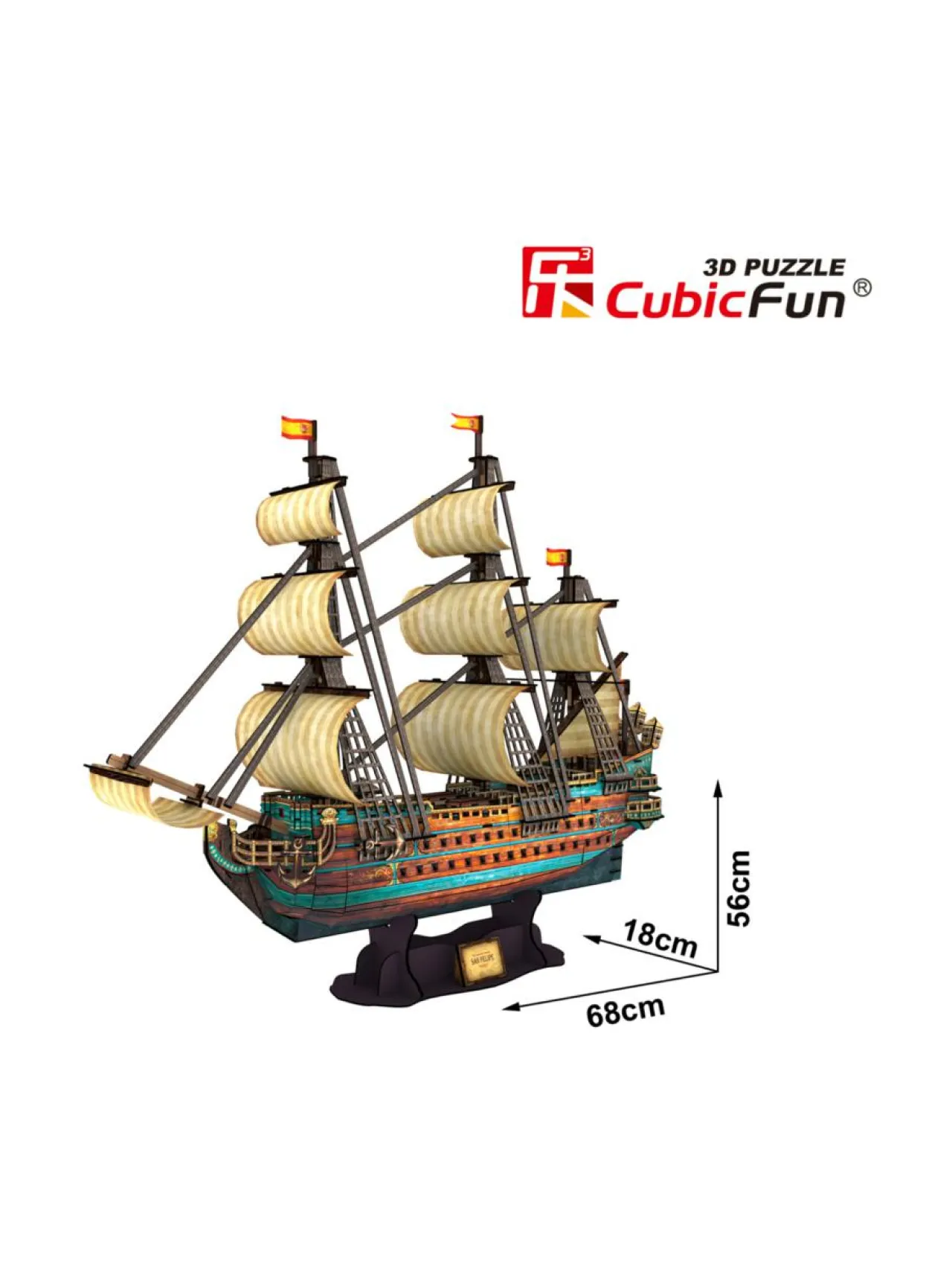 CUBIC FUN CUBICFUN 3D palapeli Espanjan sotalaiva The San Felipe^ Pelit