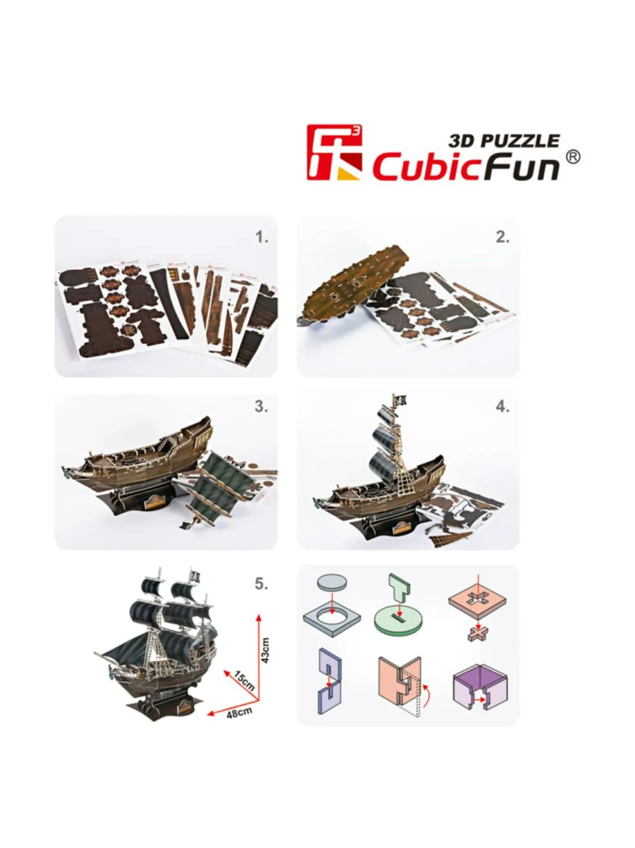 CUBIC FUN CUBICFUN 3D Palapeli The Queen Anne´s Revenge^ Pelit