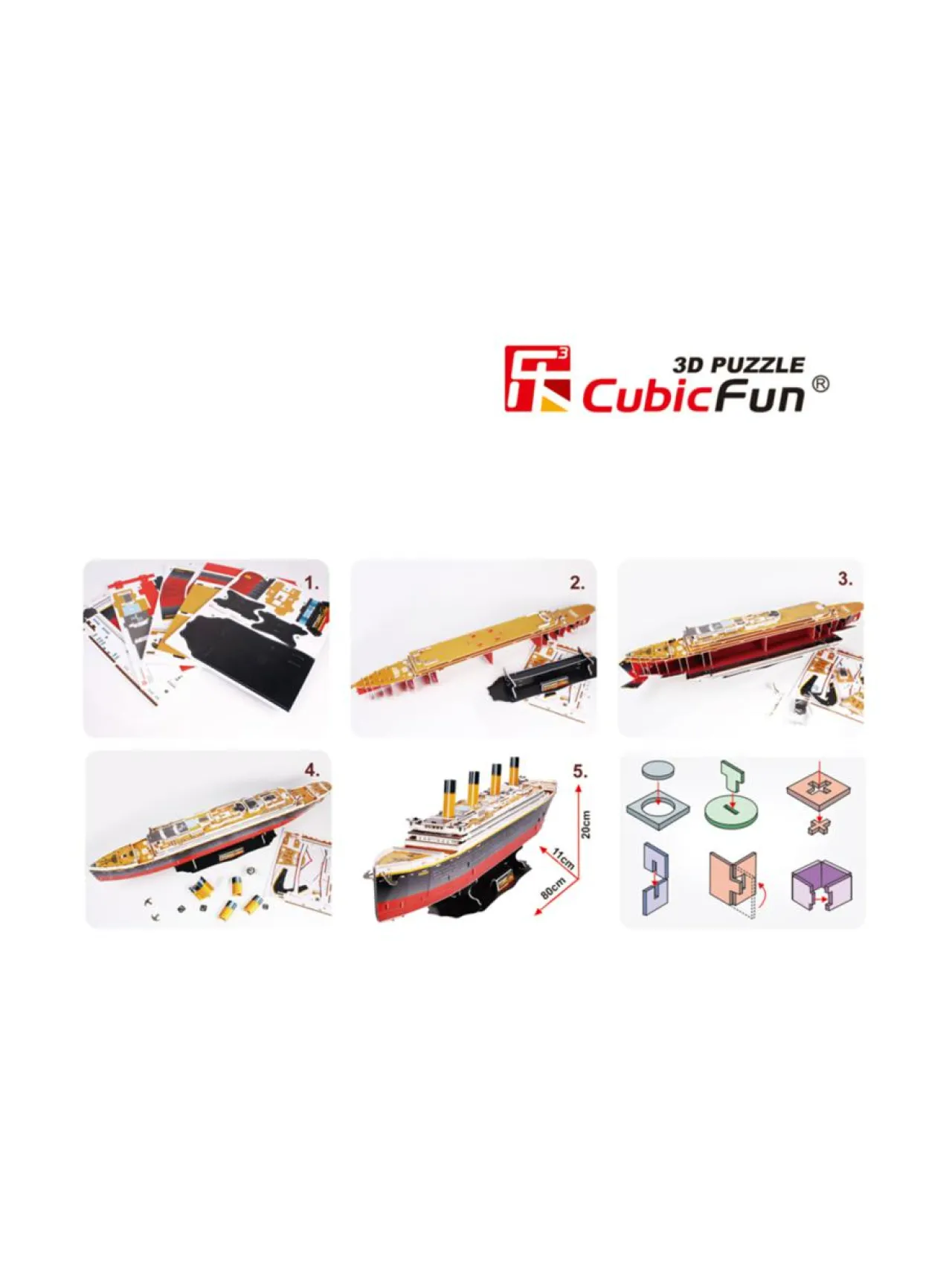 Pelit<CUBIC FUN CUBICFUN 3D palapeli Titanic suuri