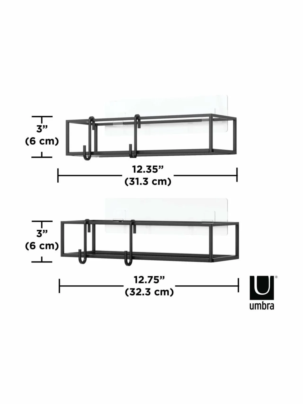 Umbra Cubiko-suihkuteline 2 kpl^ Säilytys