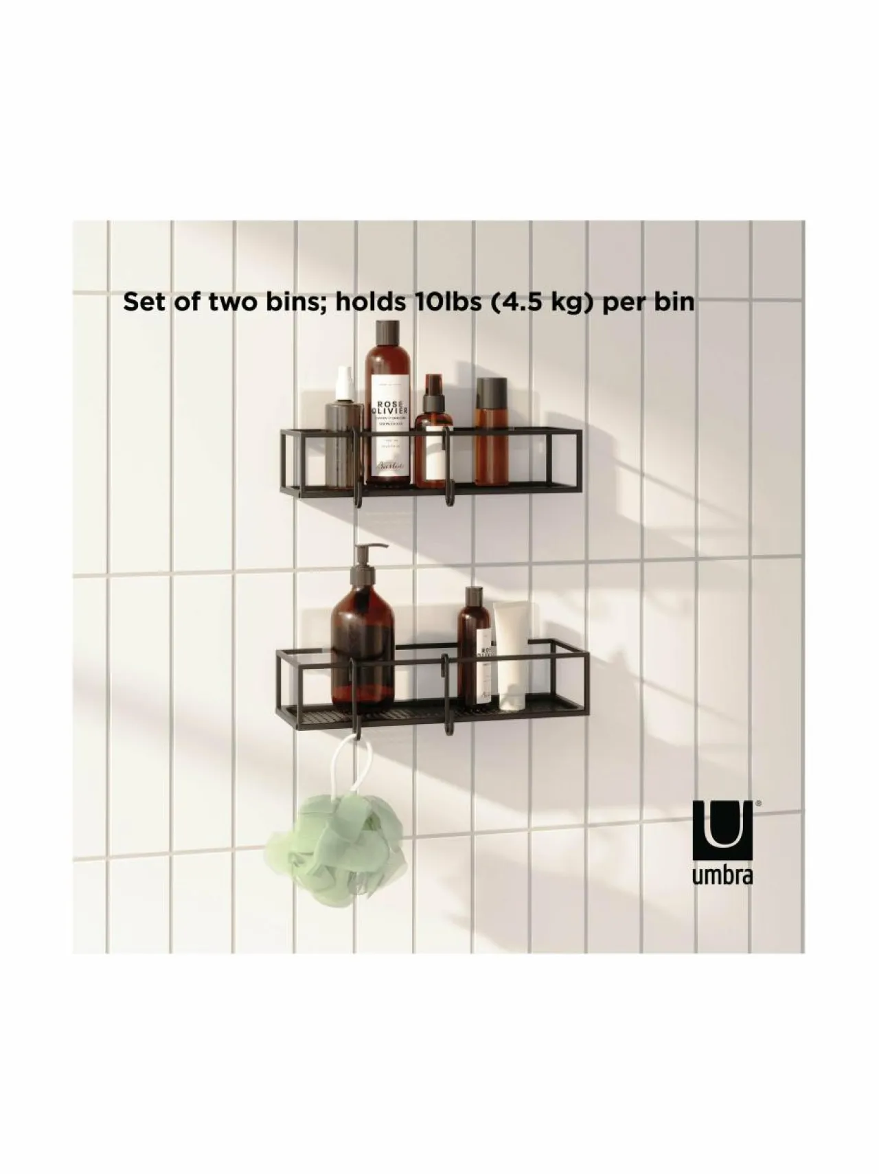 Umbra Cubiko-suihkuteline 2 kpl^ Säilytys