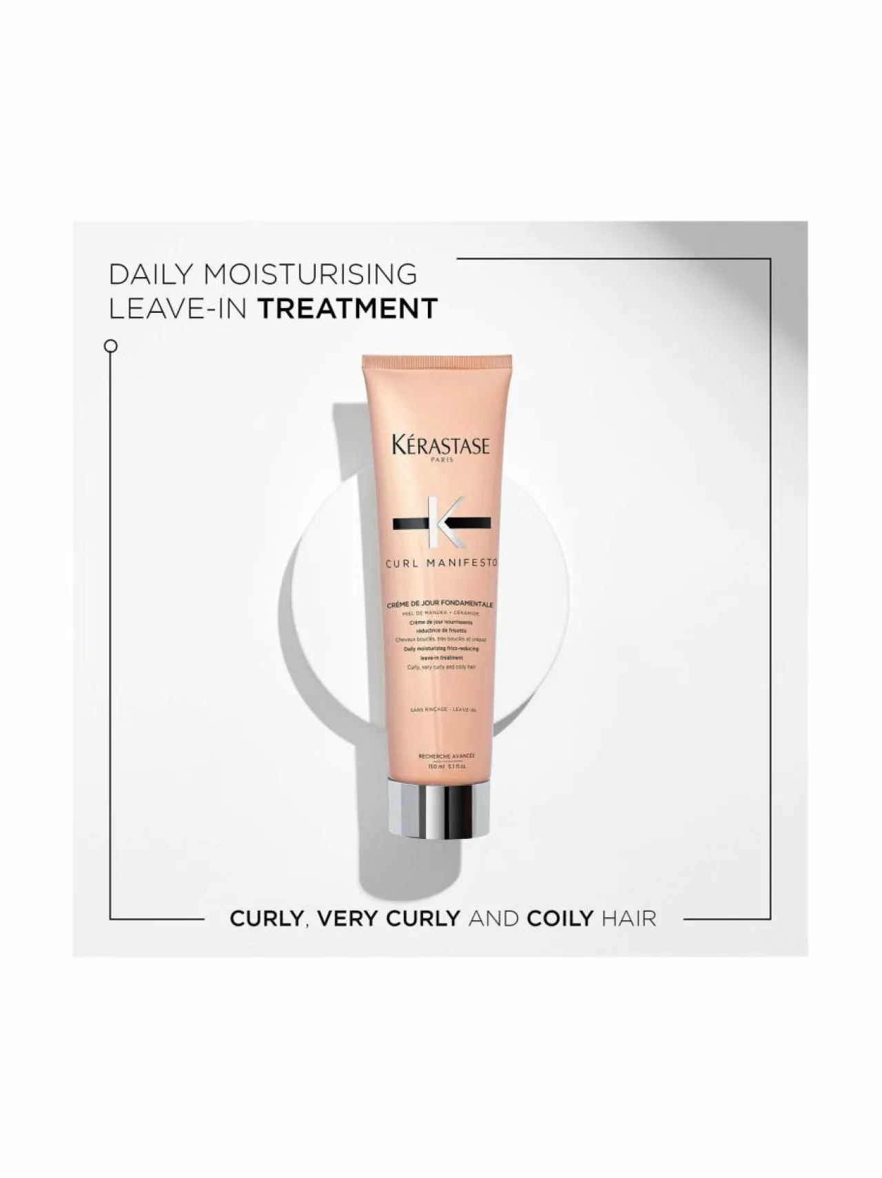 Kerastase Curl Manifesto Crème De Jour Fondamentale -hiuksiin jätettävä hoitovoide 150 ml^ Hiustenhoitotuotteet