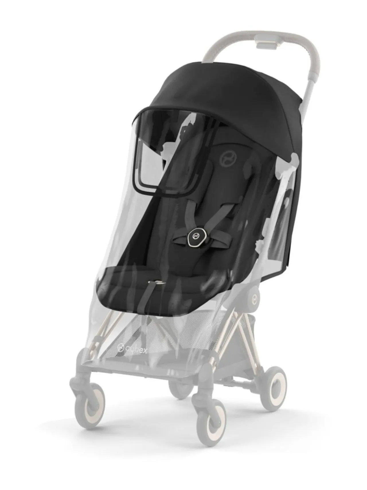 Lastenvaunut & -Rattaat<CYBEX Coya matkarattaat ja sadesuoja (Matte Black) LEAF GREEN