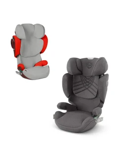 Turvaistuimet<CYBEX Solution T i-Fix turvavyöistuin ja kesäpäällinen PLUS MIRAGE GREY