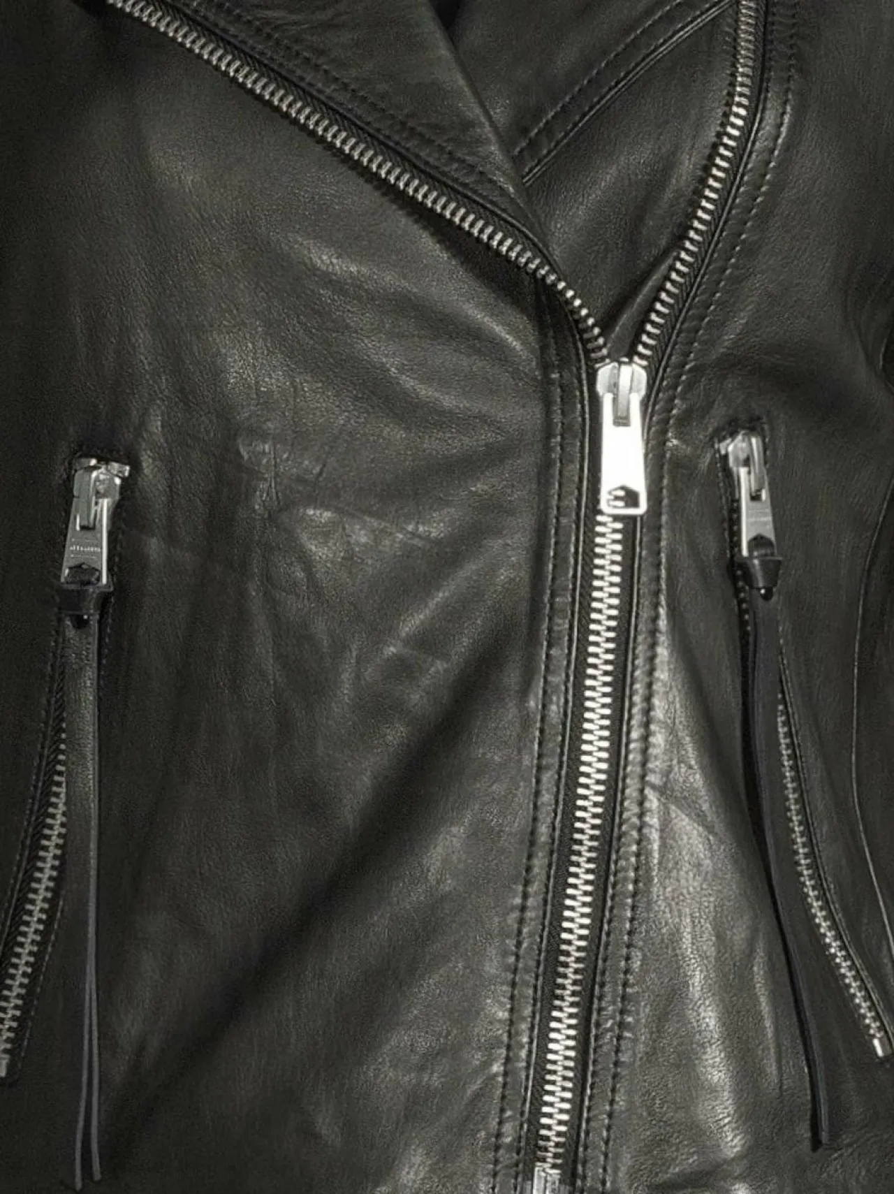 Takit<All Saints Dalby Biker -nahkatakki BLACK