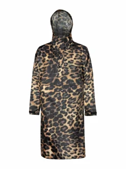 Takit<RAINKISS Dark Leopard -sadeponcho BROWN