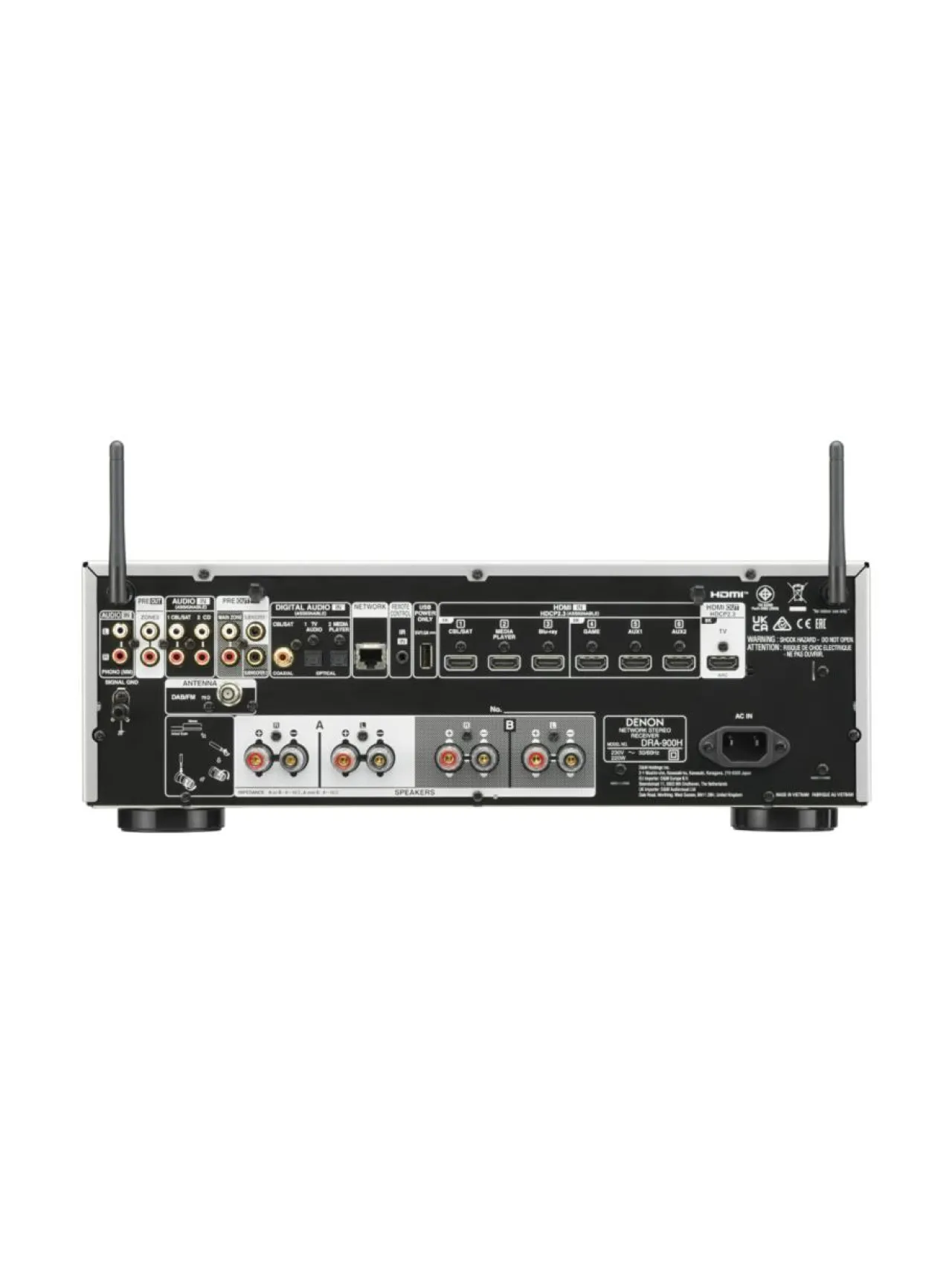 Denon DRA-900H AV-stereoviritinvahvistin, hopea^ Audio