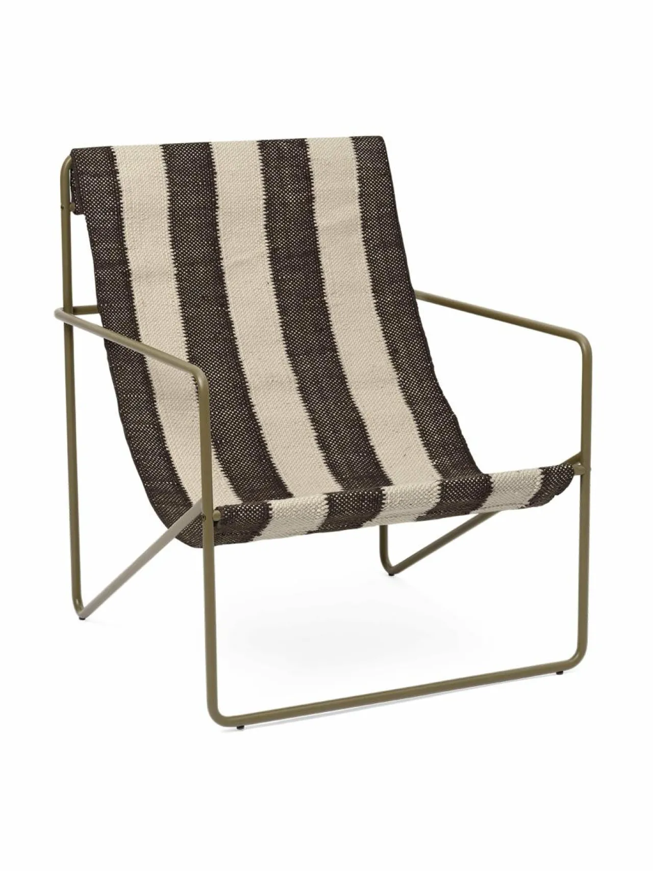 Puutarhakalusteet & Pehmusteet<Ferm Living Desert Lounge -tuoli OLIVE/OFF-WHITE/CHOCOLATE