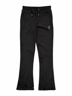 Collegehousut & Leggingsit<JUICY COUTURE Diamante Bootcut Jogger -samettihousut 102 JET BLACK