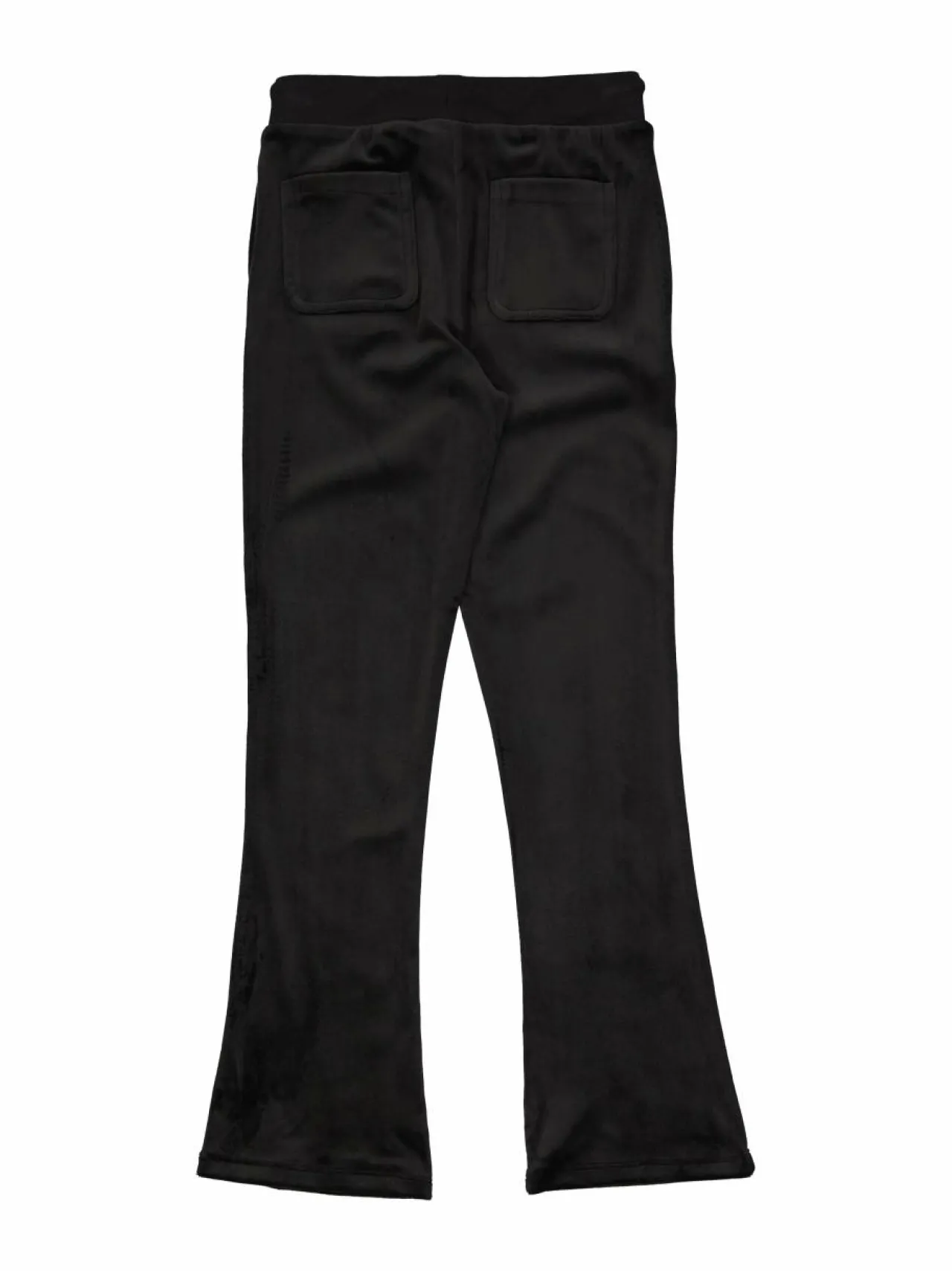 Collegehousut & Leggingsit<JUICY COUTURE Diamante Bootcut Jogger -samettihousut 102 JET BLACK