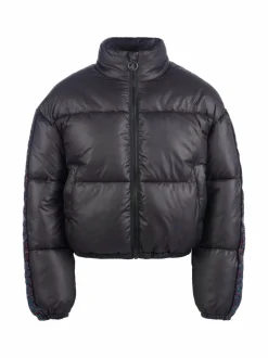 Ulkoiluvaatteet<JUICY COUTURE Diamante Stripe Short Puffa -takki BLACK
