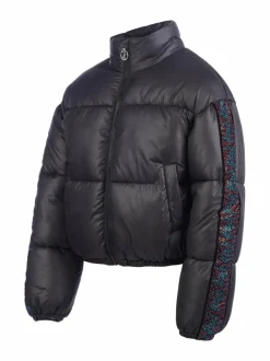 Ulkoiluvaatteet<JUICY COUTURE Diamante Stripe Short Puffa -takki BLACK