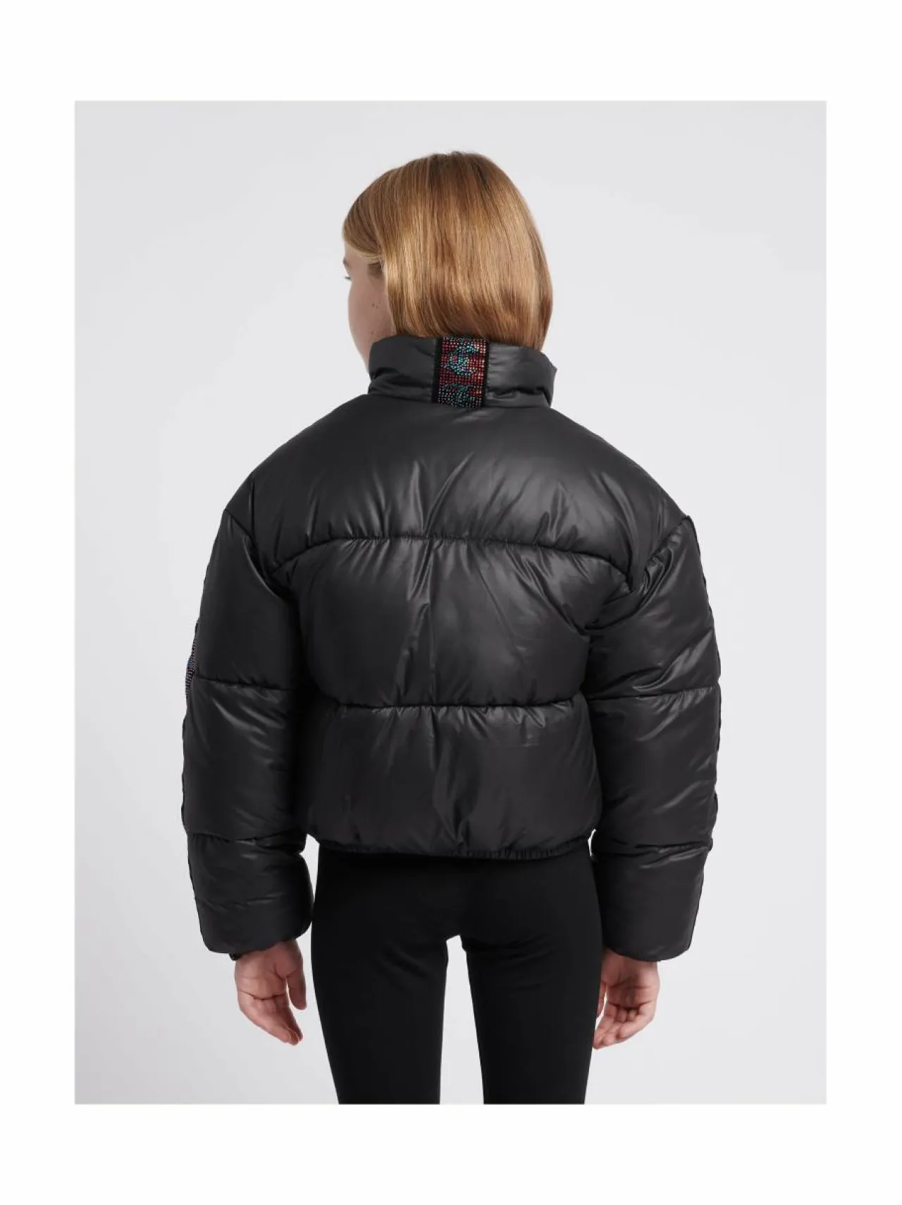 Ulkoiluvaatteet<JUICY COUTURE Diamante Stripe Short Puffa -takki BLACK