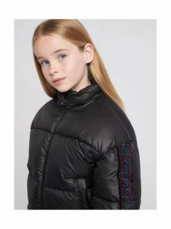Ulkoiluvaatteet<JUICY COUTURE Diamante Stripe Short Puffa -takki BLACK
