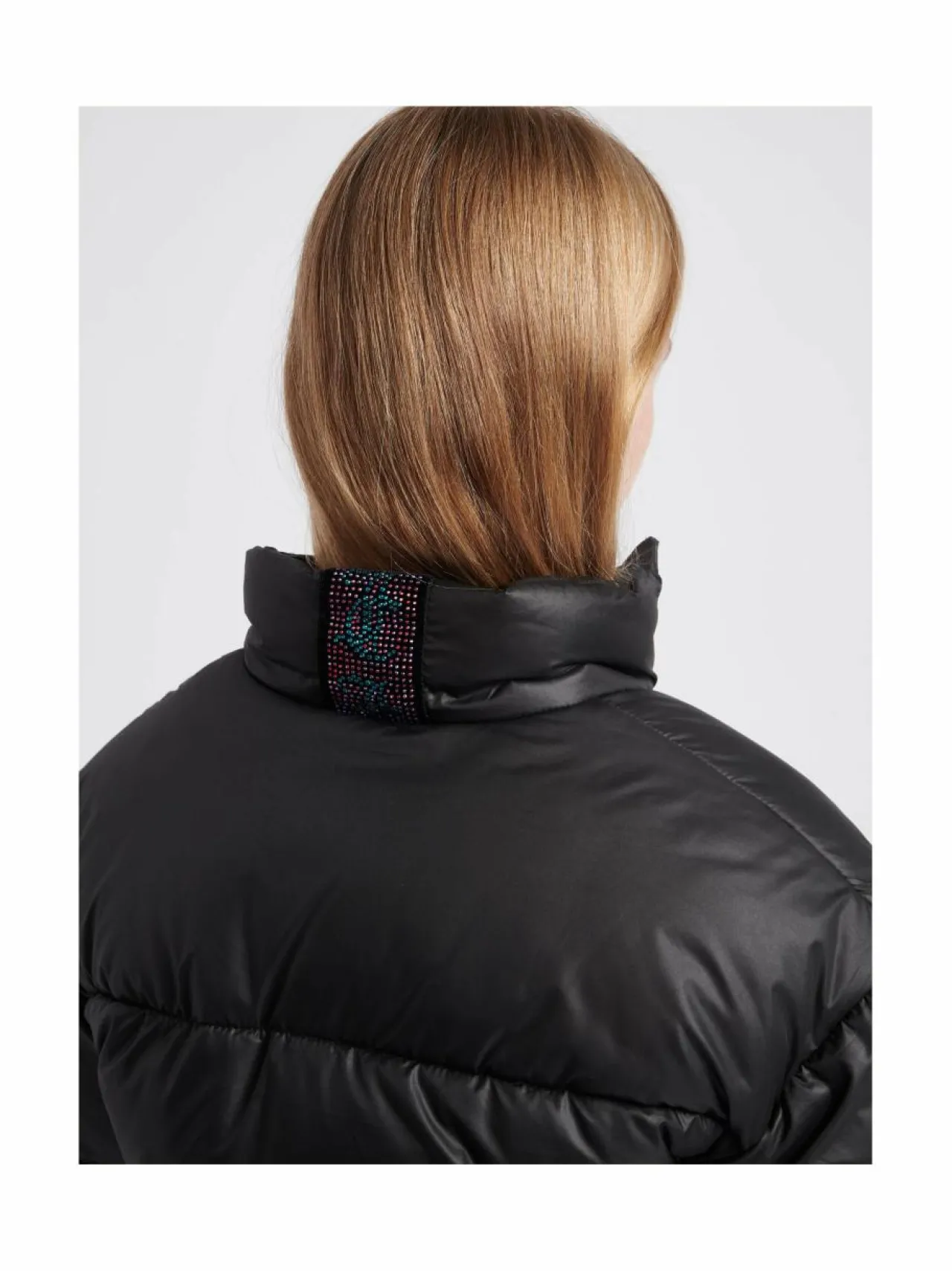 Ulkoiluvaatteet<JUICY COUTURE Diamante Stripe Short Puffa -takki BLACK