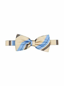 Solmiot & Asusteet<Stockholm Kravatt Digonal Stripe -silkkirusetti M24A LIGHT BEIGE