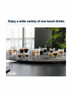 Kahvin- & Vedenkeittimet<Delonghi Dinamica Plus -kahviautomaatti TITANIUM, BLACK