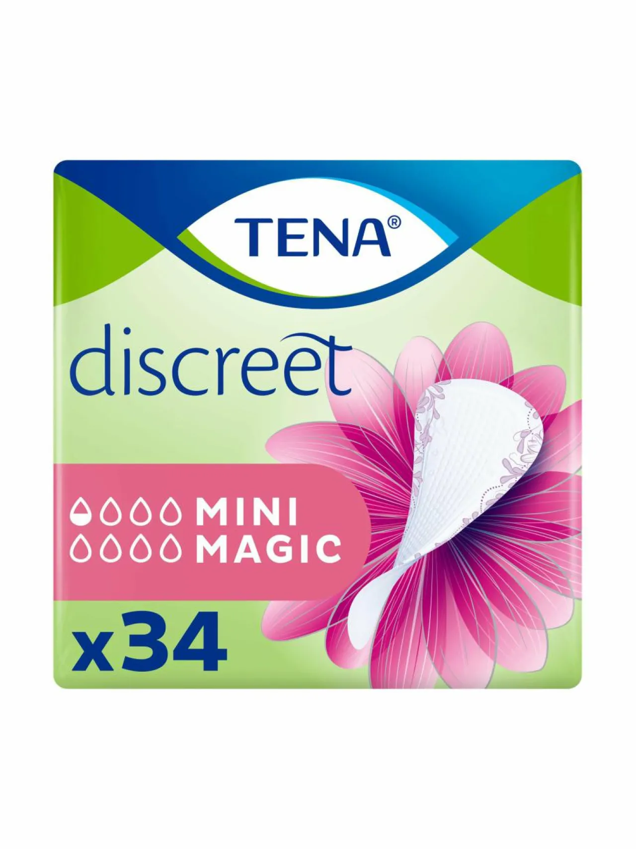 Intiimituotteet<TENA Discreet Mini Magic -pikkuhousunsuoja 34 kpl